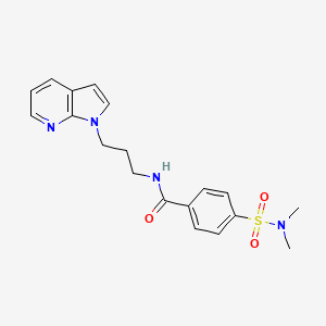 molecular formula C19H22N4O3S B2701575 N-(3-(1H-pyrrolo[2,3-b]pyridin-1-yl)propyl)-4-(N,N-dimethylsulfamoyl)benzamide CAS No. 1798511-41-7