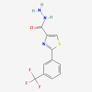 molecular formula C11H8F3N3OS B2701595 2-[3-(三氟甲基)苯基]-1,3-噻唑-4-羧酰肼 CAS No. 400083-64-9