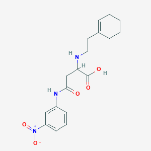 molecular formula C18H23N3O5 B2701608 2-[2-(Cyclohexen-1-yl)ethylamino]-4-(3-nitroanilino)-4-oxobutanoic acid CAS No. 1025725-24-9
