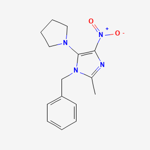 1-benzyl-2-methyl-4-nitro-5-(pyrrolidin-1-yl)-1H-imidazole