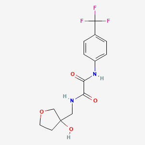 molecular formula C14H15F3N2O4 B2701615 N1-((3-羟基四氢呋喃-3-基)甲基)-N2-(4-(三氟甲基)苯基)草酰胺 CAS No. 2034203-89-7