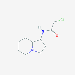 N-(1,2,3,5,6,7,8,8a-octahydroindolizin-1-yl)-2-chloroacetamide