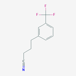 molecular formula C11H10F3N B2701628 4-[3-(Trifluoromethyl)phenyl]butanenitrile CAS No. 1057676-06-8