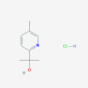 molecular formula C9H14ClNO B2701636 2-(5-甲基吡啶-2-基)丙醇盐酸盐 CAS No. 2155852-20-1