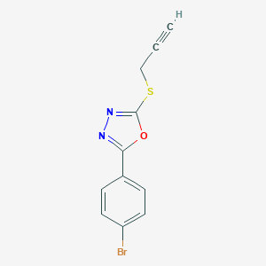 molecular formula C11H7BrN2OS B270166 5-(4-Bromophenyl)-1,3,4-oxadiazol-2-yl 2-propynyl sulfide 