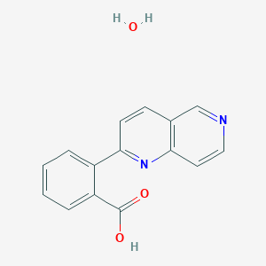 molecular formula C15H12N2O3 B2701662 2-(1,6-Naphthyridin-2-yl)benzoic acid hydrate CAS No. 1172902-78-1; 392233-76-0