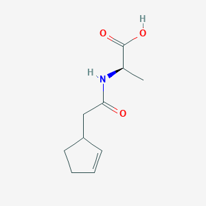 (2R)-2-[2-(cyclopent-2-en-1-yl)acetamido]propanoic acid