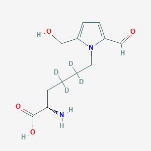 (2S)-2-Amino-4,4,5,5-tetradeuterio-6-[2-formyl-5-(hydroxymethyl)pyrrol-1-yl]hexanoic acid