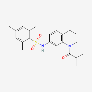 N-(1-isobutyryl-1,2,3,4-tetrahydroquinolin-7-yl)-2,4,6-trimethylbenzenesulfonamide