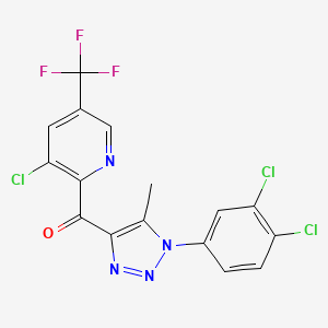 3-chloro-2-[1-(3,4-dichlorophenyl)-5-methyl-1H-1,2,3-triazole-4-carbonyl]-5-(trifluoromethyl)pyridine