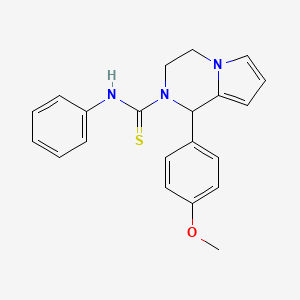 molecular formula C21H21N3OS B2701676 1-(4-甲氧基苯基)-N-苯基-3,4-二氢吡咯并[1,2-a]吡嗪-2(1H)-羧硫酰胺 CAS No. 393824-53-8