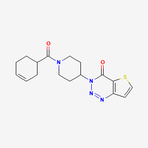 molecular formula C17H20N4O2S B2701681 3-(1-(环己-3-烯甲酰)哌啶-4-基)噻吩并[3,2-d][1,2,3]三嗪-4(3H)-酮 CAS No. 2034427-18-2