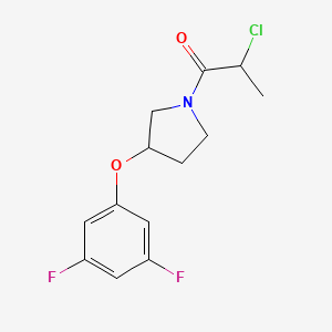 2-Chloro-1-[3-(3,5-difluorophenoxy)pyrrolidin-1-yl]propan-1-one