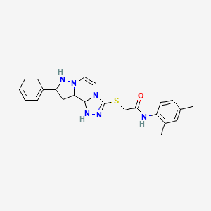 N-(2,4-dimethylphenyl)-2-({11-phenyl-3,4,6,9,10-pentaazatricyclo[7.3.0.0^{2,6}]dodeca-1(12),2,4,7,10-pentaen-5-yl}sulfanyl)acetamide