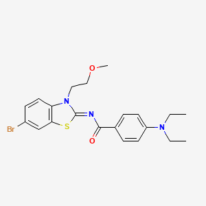 (Z)-N-(6-bromo-3-(2-methoxyethyl)benzo[d]thiazol-2(3H)-ylidene)-4-(diethylamino)benzamide