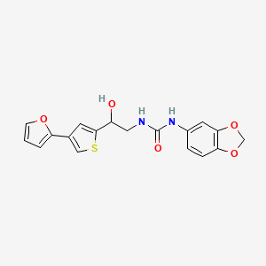 1-(2H-1,3-benzodioxol-5-yl)-3-{2-[4-(furan-2-yl)thiophen-2-yl]-2-hydroxyethyl}urea