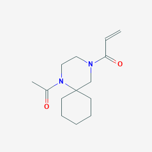 molecular formula C14H22N2O2 B2701702 1-(1-Acetyl-1,4-diazaspiro[5.5]undecan-4-yl)prop-2-en-1-one CAS No. 2361714-22-7