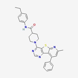 N-(4-ethylphenyl)-1-(7-methyl-9-phenylpyrido[3',2':4,5]thieno[3,2-d]pyrimidin-4-yl)piperidine-4-carboxamide
