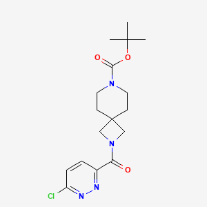 molecular formula C17H23ClN4O3 B2701714 Tert-butyl 2-(6-chloropyridazine-3-carbonyl)-2,7-diazaspiro[3.5]nonane-7-carboxylate CAS No. 2377034-58-5
