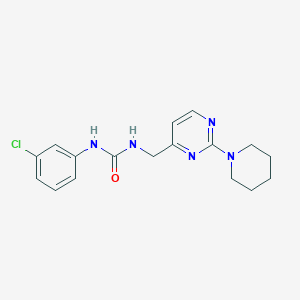 molecular formula C17H20ClN5O B2701743 1-(3-Chlorophenyl)-3-((2-(piperidin-1-yl)pyrimidin-4-yl)methyl)urea CAS No. 1798034-84-0