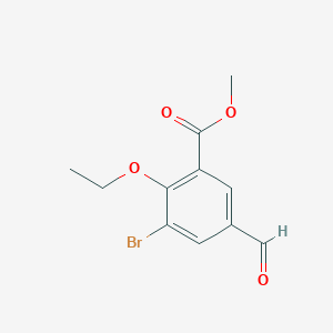 molecular formula C11H11BrO4 B2701748 Methyl 3-bromo-2-ethoxy-5-formylbenzoate CAS No. 2248383-45-9