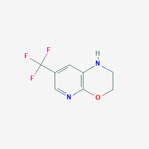 molecular formula C8H7F3N2O B2701749 7-Trifluoromethyl-2,3-dihydro-1H-pyrido[2,3-B][1,4]oxazine CAS No. 944900-45-2