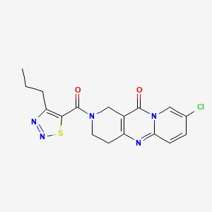 molecular formula C17H16ClN5O2S B2701757 13-chloro-5-(4-propylthiadiazole-5-carbonyl)-1,5,9-triazatricyclo[8.4.0.03,8]tetradeca-3(8),9,11,13-tetraen-2-one CAS No. 2034267-20-2