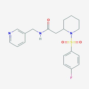 2-(1-((4-fluorophenyl)sulfonyl)piperidin-2-yl)-N-(pyridin-3-ylmethyl)acetamide
