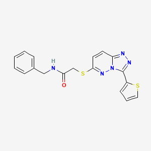 N-benzyl-2-[(3-thiophen-2-yl-[1,2,4]triazolo[4,3-b]pyridazin-6-yl)sulfanyl]acetamide