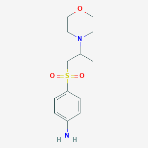 molecular formula C13H20N2O3S B270178 4-{[2-(4-Morpholinyl)propyl]sulfonyl}phenylamine 