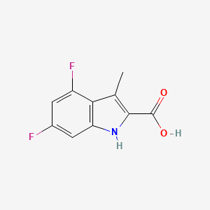 molecular formula C10H7F2NO2 B2701783 4,6-Difluoro-3-methyl-1H-indole-2-carboxylic acid CAS No. 2230802-88-5