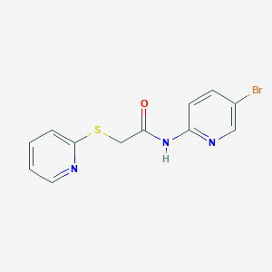 molecular formula C12H10BrN3OS B270179 N-(5-bromo-2-pyridinyl)-2-(2-pyridinylsulfanyl)acetamide 