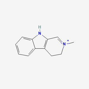 molecular formula C12H13IN2 B2701790 2-methyl-4,9-dihydro-3H-beta-carbolin-2-ium CAS No. 40004-92-0