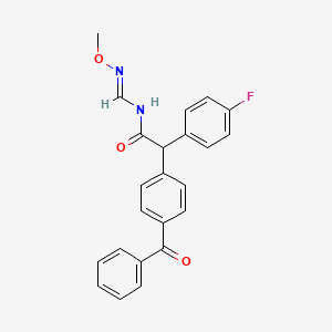 molecular formula C23H19FN2O3 B2701792 2-(4-benzoylphenyl)-2-(4-fluorophenyl)-N-[(methoxyimino)methyl]acetamide CAS No. 860609-45-6
