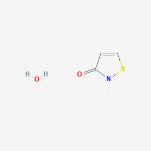 molecular formula C4H7NO2S B2701795 2-Methylisothiazol-3(2H)-one hydrate(50% H2O) CAS No. 2089381-44-0