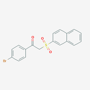 molecular formula C18H13BrO3S B270180 1-(4-Bromophenyl)-2-(2-naphthylsulfonyl)ethanone 