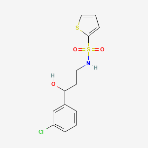 N-[3-(3-chlorophenyl)-3-hydroxypropyl]thiophene-2-sulfonamide