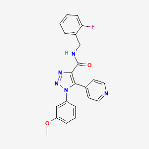molecular formula C22H18FN5O2 B2701820 N-(2-fluorobenzyl)-1-(3-methoxyphenyl)-5-(pyridin-4-yl)-1H-1,2,3-triazole-4-carboxamide CAS No. 1251565-90-8