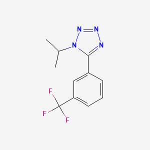 molecular formula C11H11F3N4 B2701823 1-Isopropyl-5-(3-(trifluoromethyl)phenyl)-1H-1,2,3,4-tetrazole CAS No. 303144-95-8