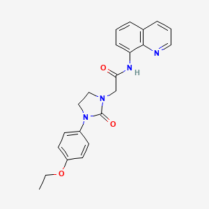 molecular formula C22H22N4O3 B2701851 2-(3-(4-乙氧苯基)-2-氧代咪唑啉-1-基)-N-(喹啉-8-基)乙酰胺 CAS No. 1257548-15-4