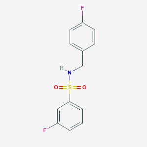molecular formula C13H11F2NO2S B270187 3-fluoro-N-(4-fluorobenzyl)benzenesulfonamide 
