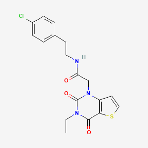 molecular formula C18H18ClN3O3S B2701884 N-[2-(4-氯苯基)乙基]-2-(3-乙基-2,4-二氧代噻吩并[3,2-d]嘧啶-1-基)乙酰胺 CAS No. 879135-44-1