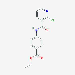 molecular formula C15H13ClN2O3 B270190 Ethyl 4-{[(2-chloro-3-pyridinyl)carbonyl]amino}benzoate 