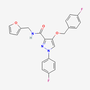 B2701933 4-((4-fluorobenzyl)oxy)-1-(4-fluorophenyl)-N-(furan-2-ylmethyl)-1H-pyrazole-3-carboxamide CAS No. 1172979-30-4