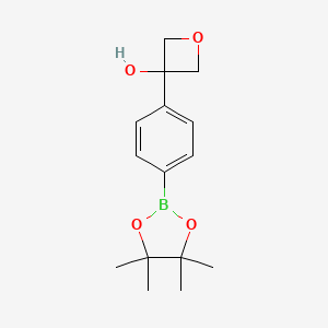 B2701940 3-[4-(4,4,5,5-Tetramethyl-1,3,2-dioxaborolan-2-yl)phenyl]-3-oxetanol CAS No. 1093878-29-5