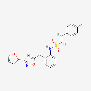B2701964 (E)-N-(2-((3-(furan-2-yl)-1,2,4-oxadiazol-5-yl)methyl)phenyl)-2-(p-tolyl)ethenesulfonamide CAS No. 1798289-56-1