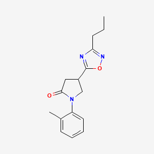 B2701965 4-(3-Propyl-1,2,4-oxadiazol-5-yl)-1-(o-tolyl)pyrrolidin-2-one CAS No. 1171948-82-5