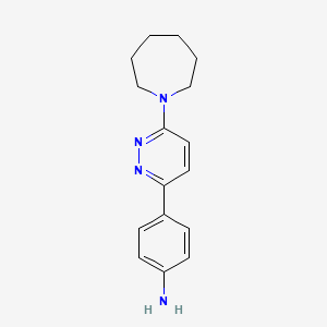 molecular formula C16H20N4 B2701976 4-(6-(氮杂庚烷-1-基)吡啶并[3,2-a]嘧啶-3-基)苯胺 CAS No. 1216128-43-6