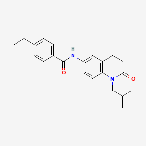 molecular formula C22H26N2O2 B2701982 4-ethyl-N-(1-isobutyl-2-oxo-1,2,3,4-tetrahydroquinolin-6-yl)benzamide CAS No. 946269-90-5