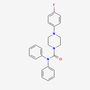 4-(4-fluorophenyl)-N,N-diphenylpiperazine-1-carboxamide